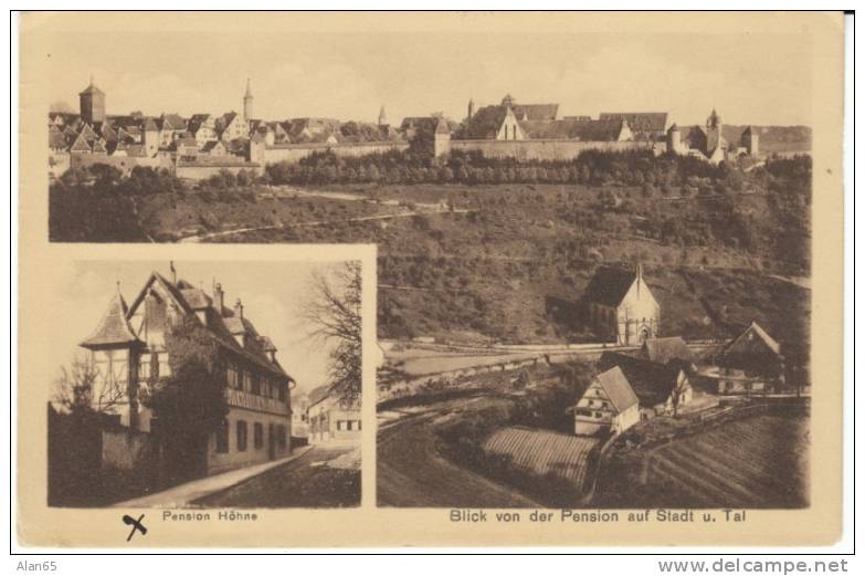 Rotenberg Rothenberg Germany, Pension Hohne, Stadt U. Tal, C1920s Vintage Postcard - Rotenburg