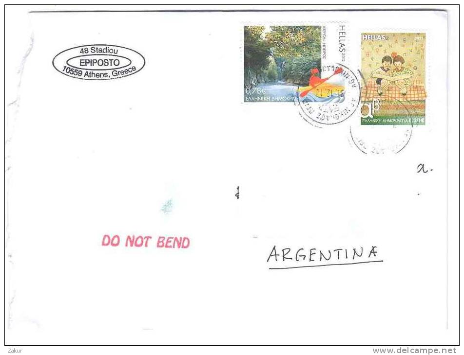 2012 Cover From Greece To Argentina - Briefe U. Dokumente