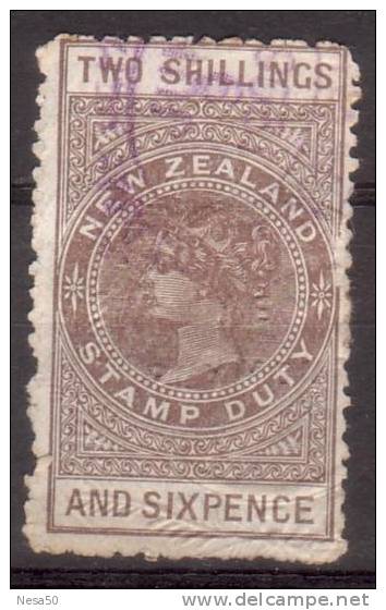 Nieuw Zeeland 1882 Nr 2 Stempelmarken 2 Shilling 6 Pence - Used Stamps