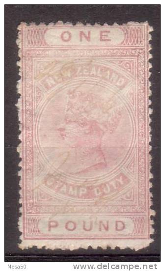 Nieuw Zeeland 1882 Nr 13 Stempelmarken 1 Pound Zie Scan - Used Stamps