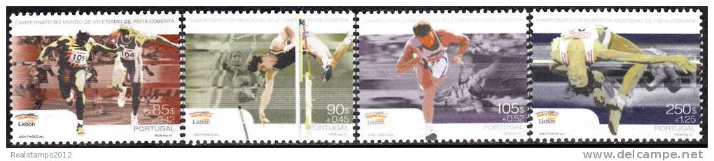 PORTUGAL - 2001,  Campeonato Do Mundo De Atletismo De Pista Coberta  (Série, 4 Valores)   ** MNH  MUNDIFIL  Nº 2743/6 - Ongebruikt