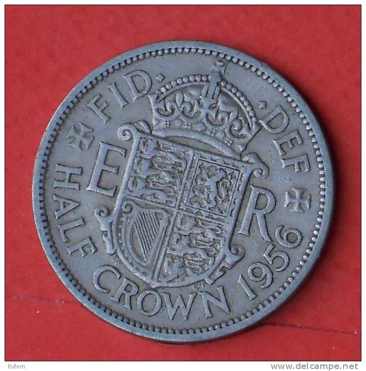 GREAT BRITAIN  1/2  CROWN  1956   KM# 907  -    (1846) - K. 1/2 Crown