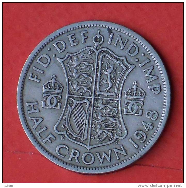 GREAT BRITAIN  1/2  CROWN  1948   KM# 866  -    (1847) - K. 1/2 Crown