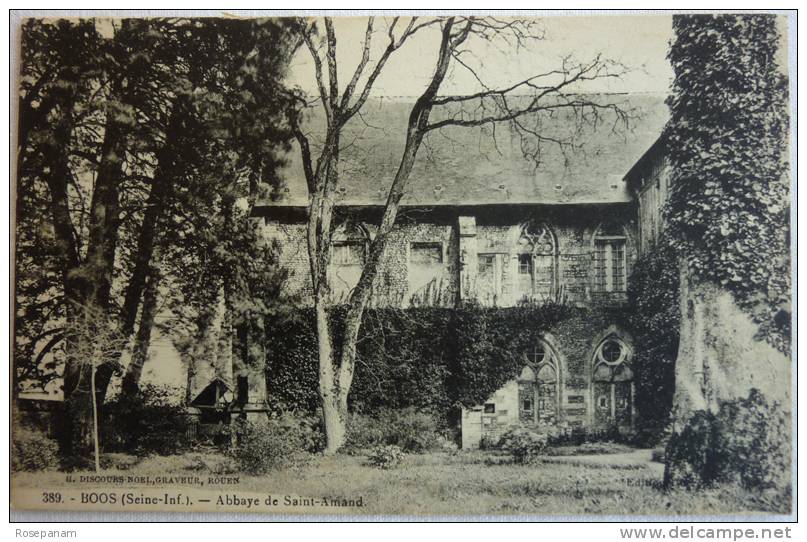 BOOS ABBAYE DE SAINT ARMAND - H DISCOURS NOEL, Graveur Rouen N° 389 - CPA Non écrite Correcte - Autres & Non Classés