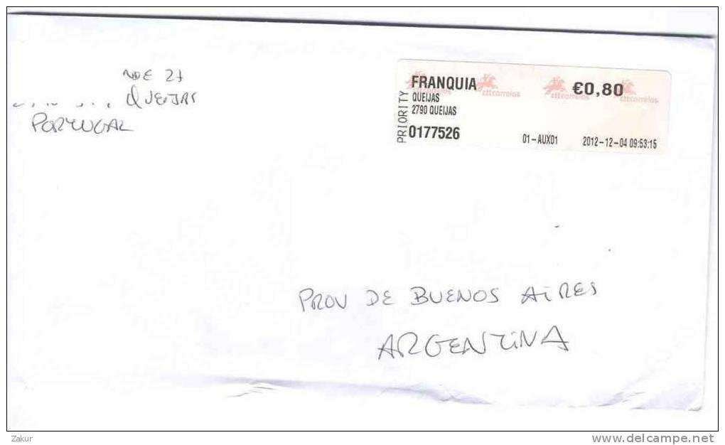 2012  Cover From Portugal To Argentina - Covers & Documents