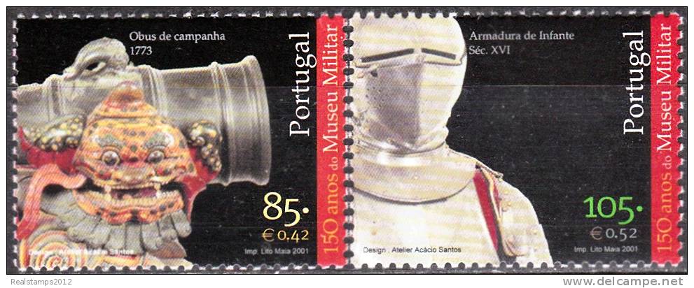 PORTUGAL -2001,  150 Anos Do Museu Militar  ( Série, 2 Valores )   ** MNH  MUNDIFIL  Nº 2786/7 - Ongebruikt