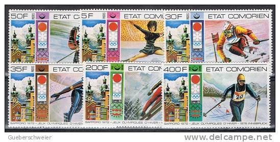JO 142 - COMORES BF 144 D +ND + Série** Jeux Olympiques Innsbruck 1976 Côte 110 € - Isole Comore (1975-...)