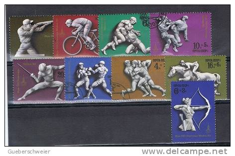 JO80/E6 - RUSSIE Blocs N° 119+126 Neufs + 2 Séries Complètes Jeux Olympiques Moscou 1980 - Blocks & Sheetlets & Panes