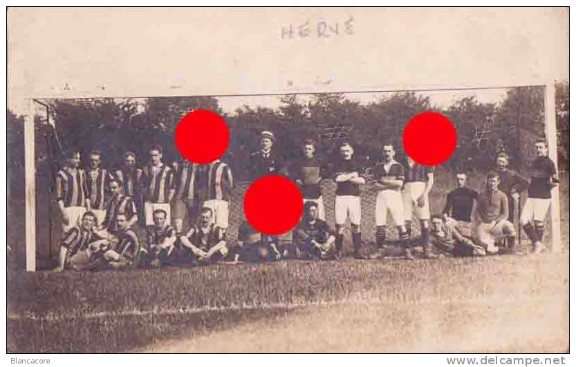 équipe De Football De HERVE Carte Photo Chez Braham - Herve