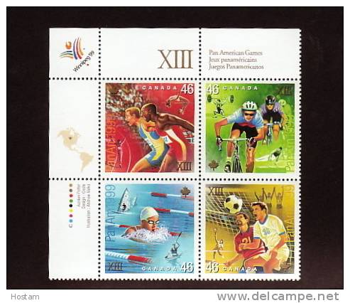 CANADA, 1999. # 1804a , PAN AMERICAN GAMES    UL           MNH - Blocks & Sheetlets