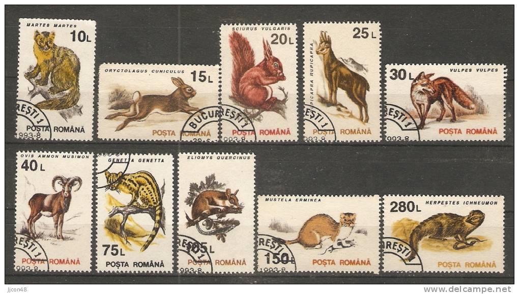 Romania 1993  Animals-Mammals  (o) - Oblitérés