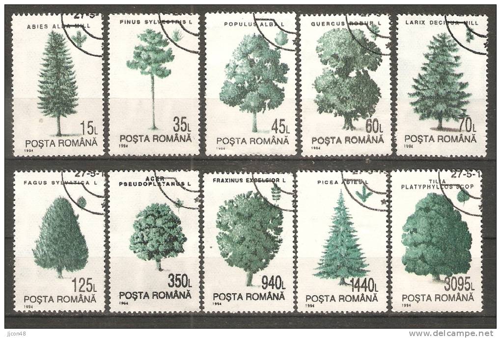 Romania 1994  Trees  (o) - Gebraucht