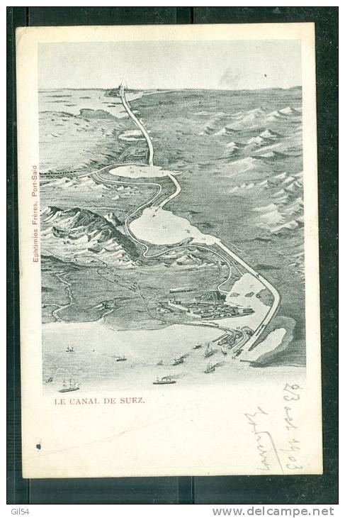 Port Said Yvert N°24 SUR CPA  ( LE Canal De Suez ) Pour Paris En 1903 -  Ab5607 - Autres & Non Classés