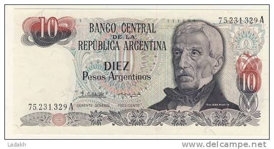 BILLET # ARGENTINE # 1983/84 # 10 PESOS # DIEZ PESOS # GENERAL SAN MARTIN - Argentina