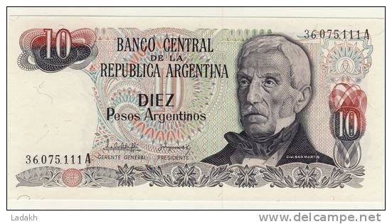 BILLET # ARGENTINE # 1983/84 # 10 PESOS # DIEZ PESOS # GENERAL SAN MARTIN - Argentinien