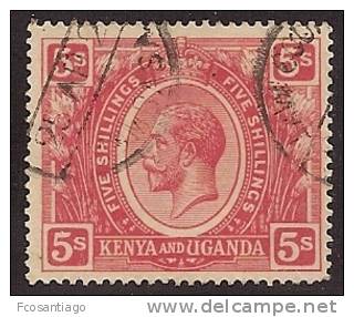 KENIA & UGANDA 1922/27 - Yvert #15 - VFU - Kenya & Uganda