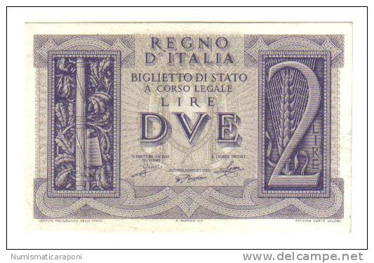2 LIRE IMPERO 1939 Q.FDS LOTTO 487 - Regno D'Italia – 10 Lire