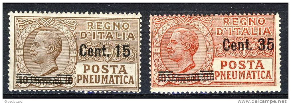 Regno 1927 Posta Pneumatica N. 10-11 MNH Cat. € 90 - Pneumatische Post