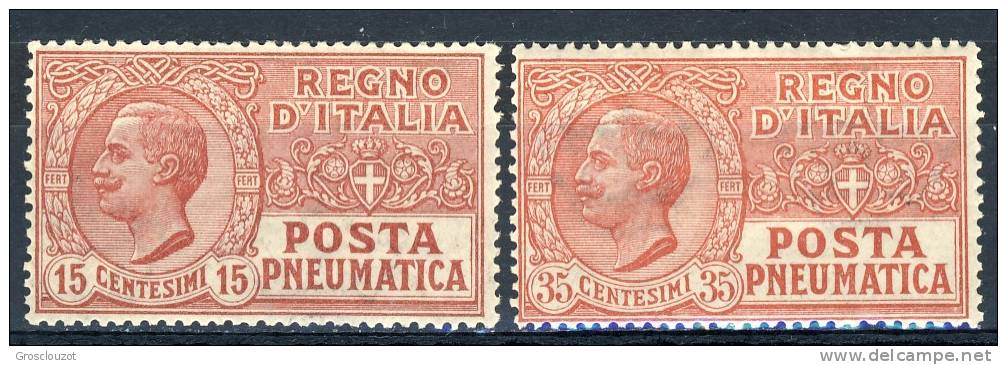 Regno 1927-28 Posta Pneumatica N. 12-13 MNH Cat. € 90 - Correo Neumático