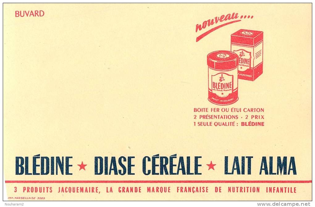 Buvard Réf.002. Blédine, Diase Céréale, Lait Alma - Milchprodukte