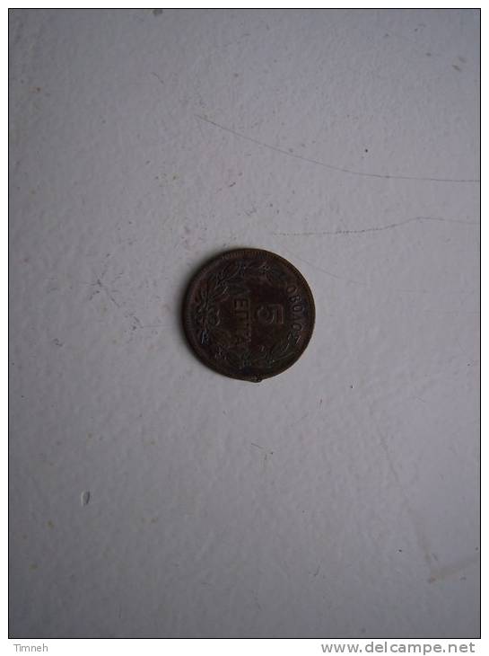 Pièce Monnaie  Ancienne - GRECE 5 1869 BAPPE - 5 Grammes 2,6cm - état CORRECT - Grecia