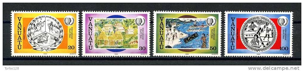 VANUATU 1985  N° 722/725 **  Neufs,  Ier Choix. Sup. Cote: 7.25 €  (Jeunesse. Jeux, Bateaux. Games, Boats) - Vanuatu (1980-...)