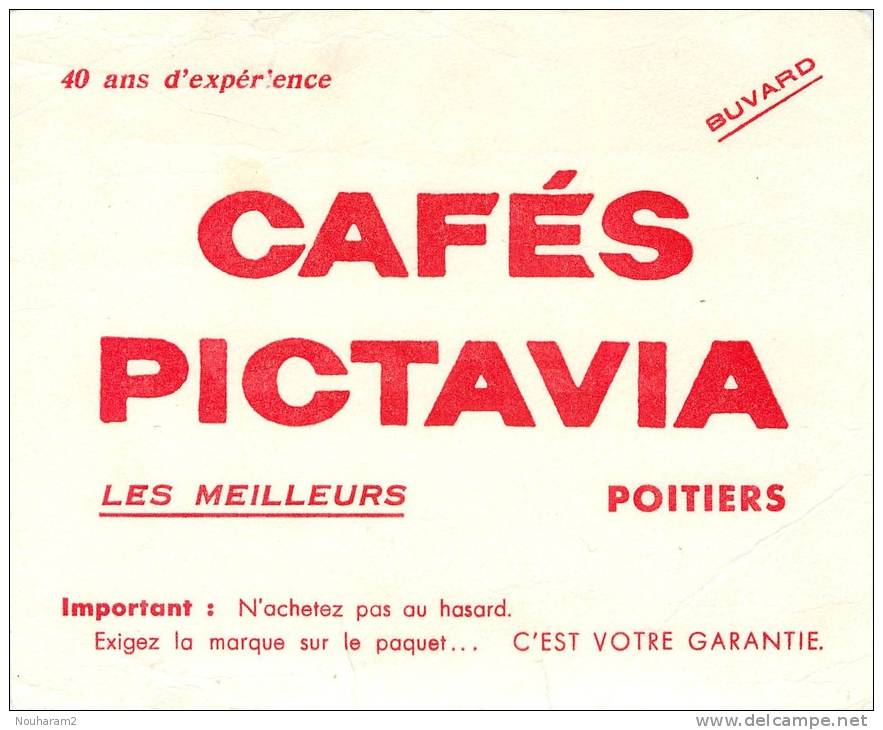 Buvard Réf.005. Café Pictavia - Poitiers - Coffee & Tea
