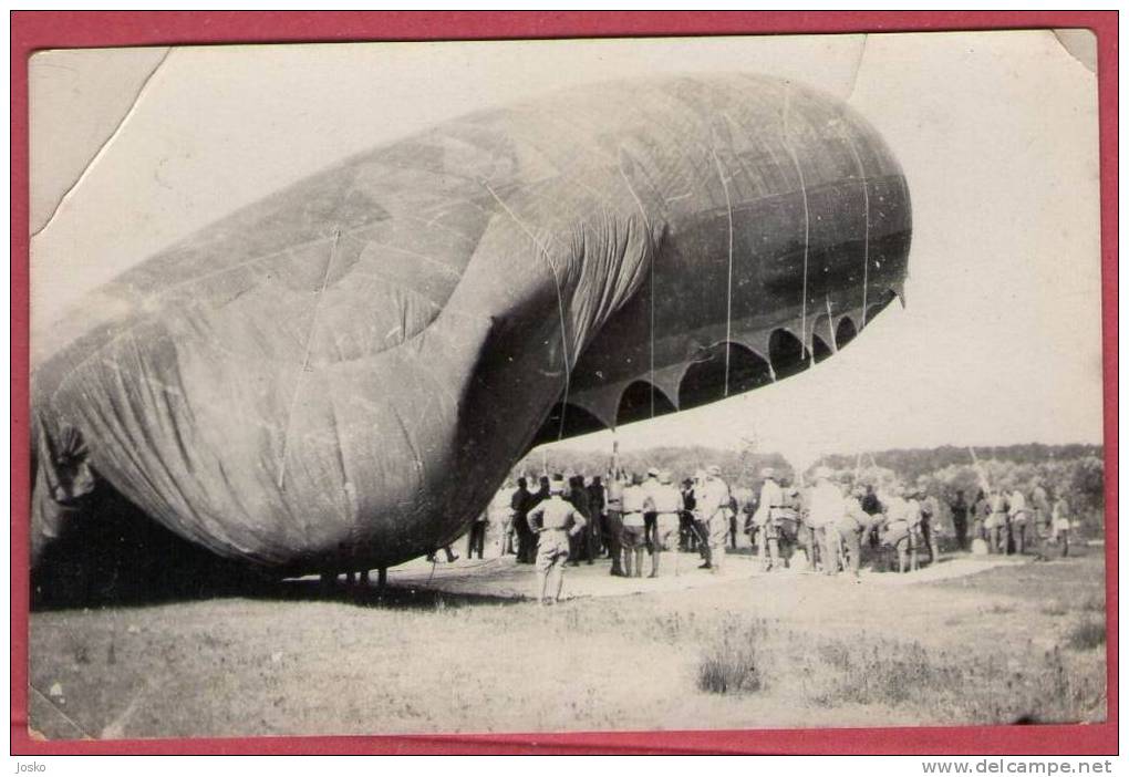 WW1 ... AUSTRIA-HUNGARY AIR FORCE - ZEPPELIN - Vintage Photo * K.u.K. Austro-Hungarian Österreich-Ungarn Balloon Ballon - Aviation