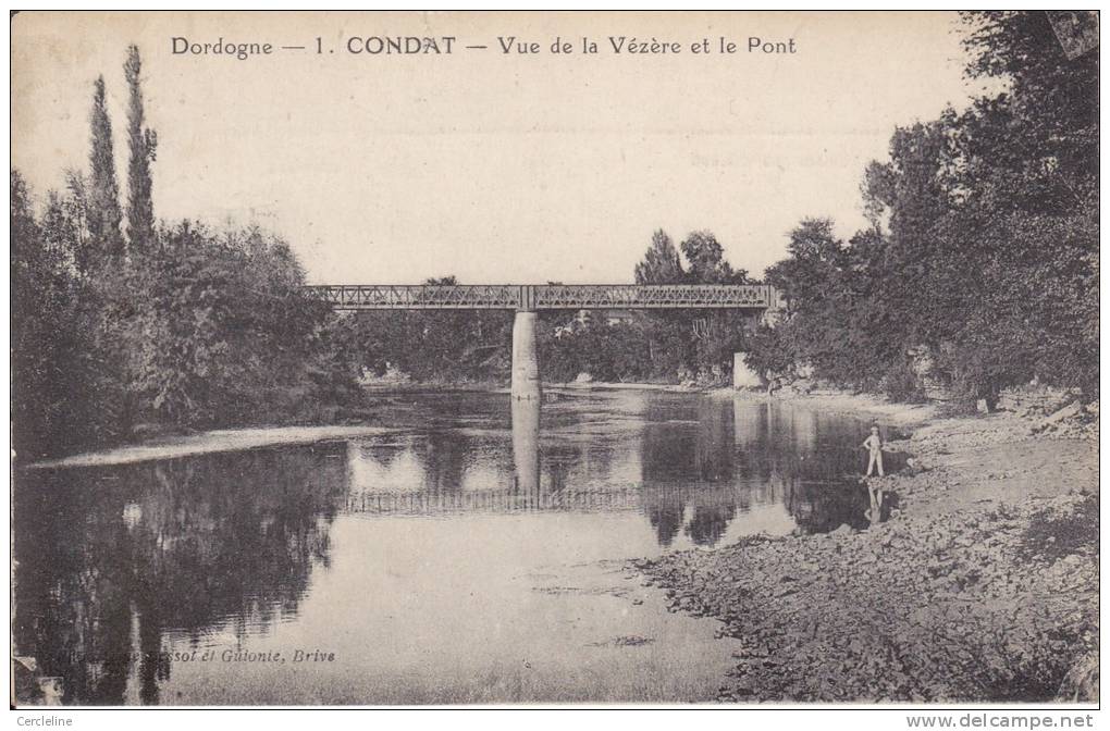 CPA CONDAT SUR VEZERE DORDOGNE VEZERE PONT GUIONIE 1 - Andere & Zonder Classificatie