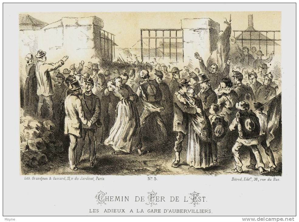 Gravure   AUBERVILLIERS   La Gare - SIEGE De PARIS  1871 -LA GUERRE FRANCO-PRUSSIENNE ET LA COMMUNE DE PARIS, 1870-1871 - Stampe & Incisioni