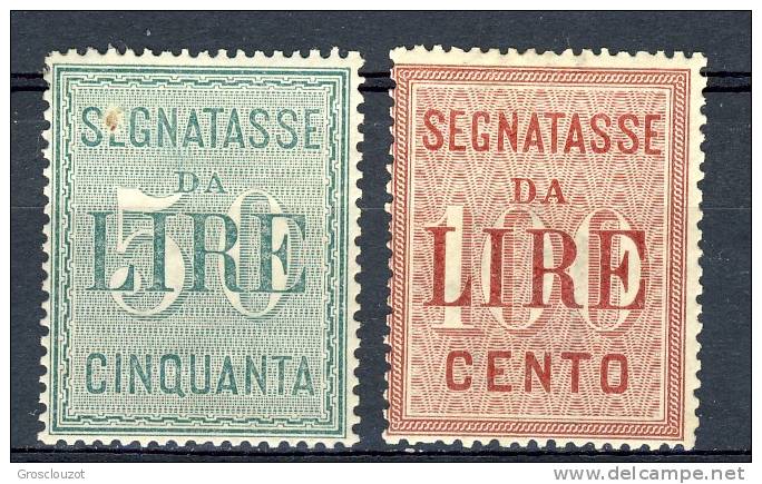 Regno VE2  Segnatasse SS 2301 N. 15-16 - MNH (n. 15 Granello Nella Carta) Cat. € 300 - Postage Due