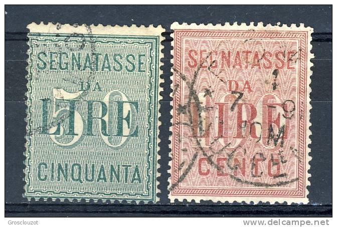 Regno VE2  Segnatasse SS 2301 N. 15-16 - Usati Cat. € 205 - Postage Due