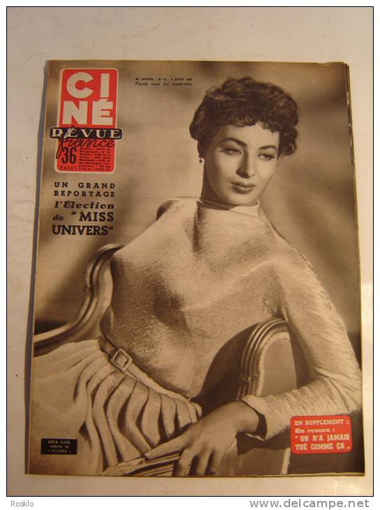 REVUE / CINE REVUE / N° 31 DE 1955 / RITA GAM + BRASSENS AU DOS - Zeitschriften