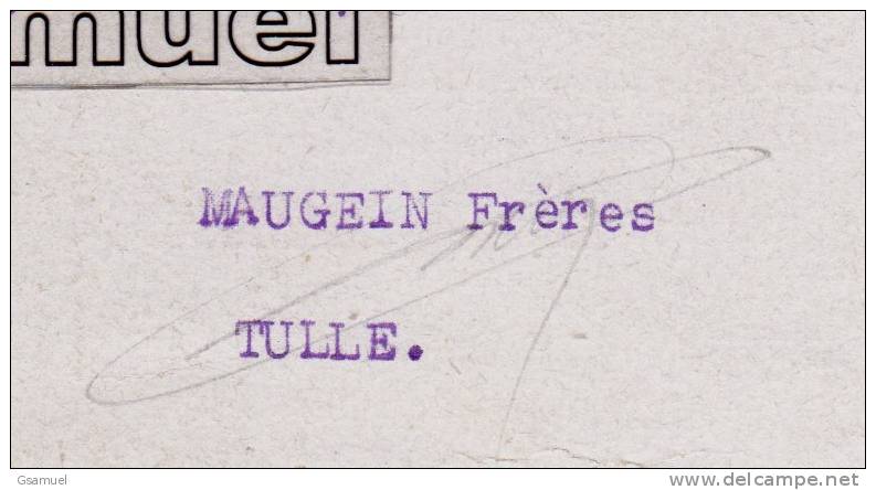 D 19. - TULLE - 1941. - Carte Publicitaire Et Commande De Piano- Fabrique D'Accordéons. - (voir Scan). - Tulle