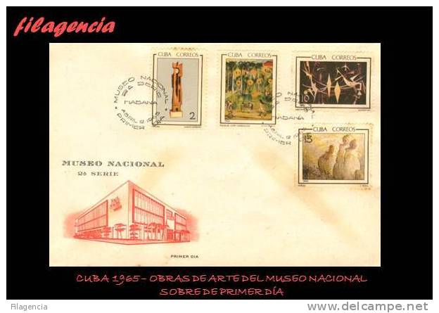 AMERICA. CUBA SPD-FDC. 1965 OBRAS DE ARTE DEL MUSEO NACIONAL - FDC
