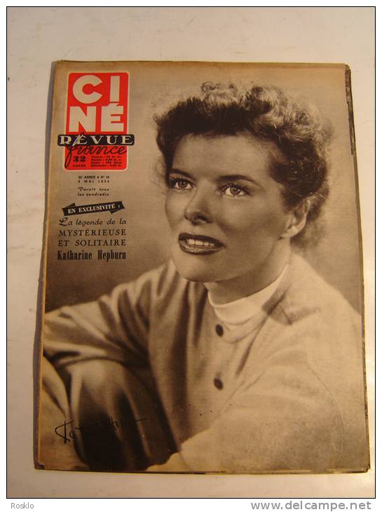 REVUE / CINE REVUE / N° 19  DE 1952 / LA LEGENDE DE KATHARINE HEPBURN - Revistas