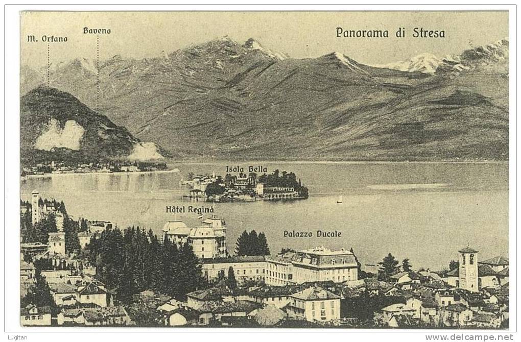 CARTOLINA - PAESAGGIO MONTANO PANORAMA DI STRESA - VIAGGIATA NEL 1917 ( RACCOLTA R. GABRIELLI ) ZONA DI GUERRA - Verbania