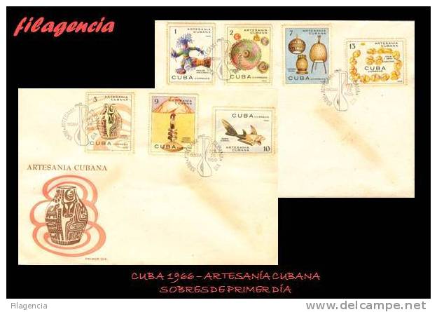 AMERICA. CUBA SPD-FDC. 1966 ARTESANÍA CUBANA - FDC