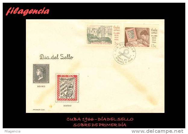 AMERICA. CUBA SPD-FDC. 1966 DÍA DEL SELLO POSTAL CUBANO - FDC