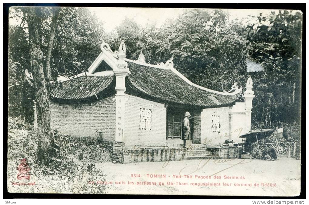 CPA.   TONKIN.  Yen-Thé Pagode Des Serments. - Viêt-Nam