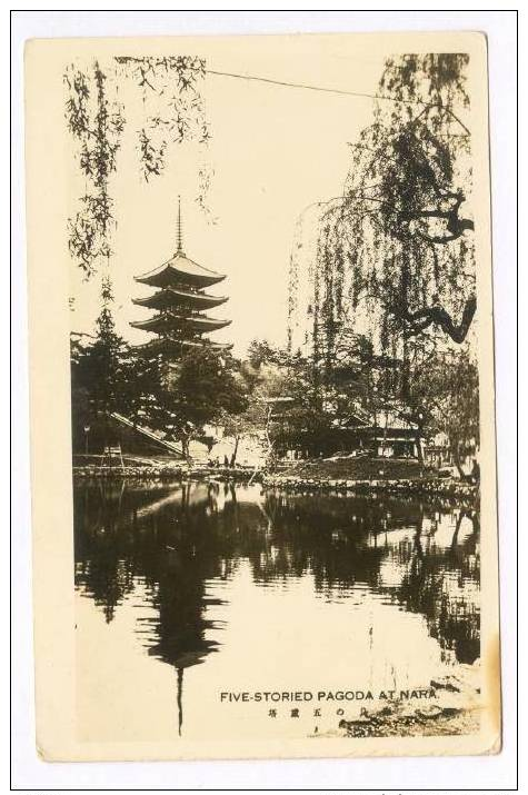 RP, Five-Storied Pagoda At Nara, JAPAN, 1920-40s - Autres & Non Classés