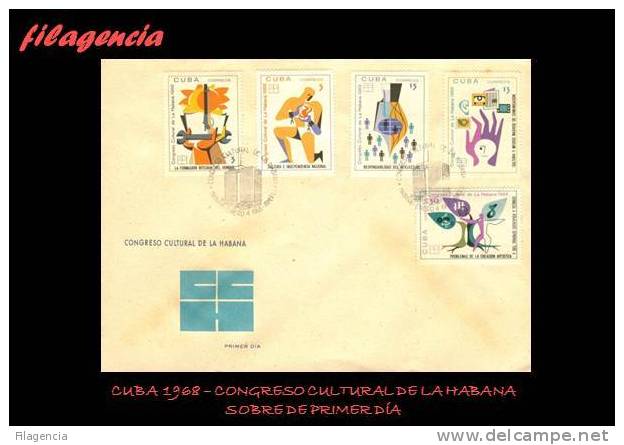 AMERICA. CUBA SPD-FDC. 1968 CONGRESO CULTURAL EN LA HABANA - FDC