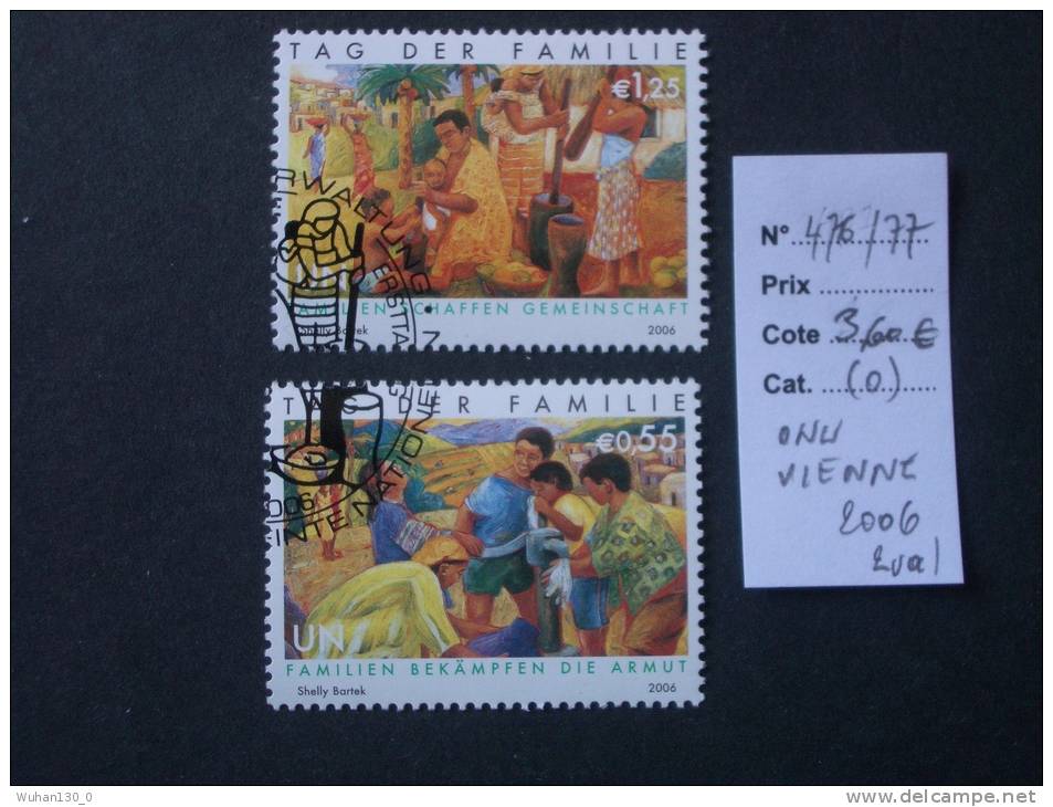 NATIONS UNIES  ( Vienne )  ( O )  De  2006    "  Journée De La Famille   "  N° 476 Et 477    2 Val. - Used Stamps