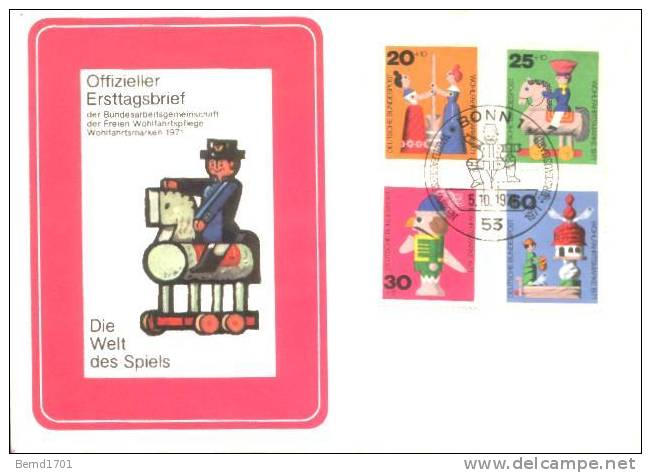 Germany  - Mi-Nr 705/708 FDC (b086)- - 1971-1980