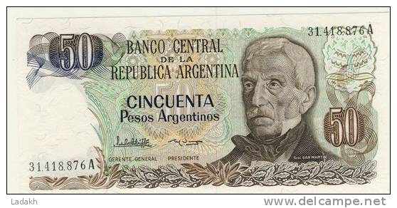 BILLET # ARGENTINE # 1983/84 # 50 PESOS # CINCUENTA PESOS ARGENTINOS # GENERAL SAN MARTIN - Argentina