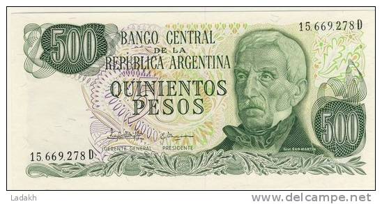 BILLET # ARGENTINE # 1984 # 500 PESOS # QUINIENTOS PESOS  # GENERAL SAN MARTIN - Argentina