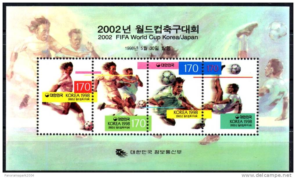 COREE DU SUD SOUTH KOREA SÜD 1998 FOOTBALL SOCCER FUSSBALL WORLD CUP COUPE DU MONDE JAPAN JAPON 2002 WM Mi. 653 - 2002 – Zuid-Korea / Japan