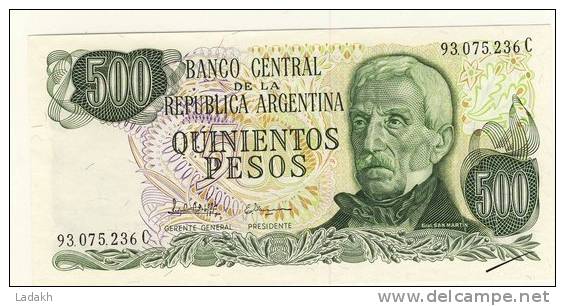 BILLET # ARGENTINE # 1984 # 500 PESOS # QUINIENTOS PESOS  # GENERAL SAN MARTIN - Argentina