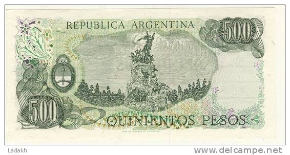 BILLET # ARGENTINE # 1984 # 500 PESOS # QUINIENTOS PESOS  # GENERAL SAN MARTIN - Argentina