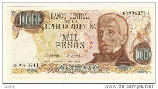 BILLET # ARGENTINE # 1976/1982  # 1000 PESOS # MIL PESOS  # GENERAL SAN MARTIN - Argentina